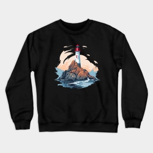 Lighthouse Seacoast Beauty Nature Ocean Discovery Crewneck Sweatshirt